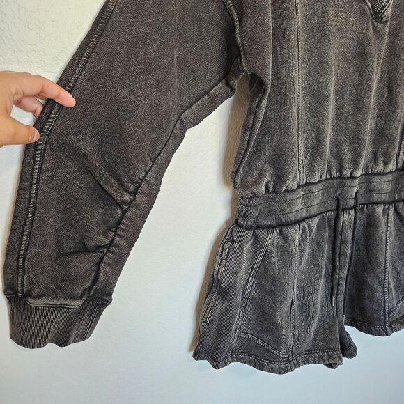 NWOT FP Movement | Intercept Romper Terry Knit Washed Black, Womens Large - Picture 8 of 10